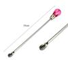 3pcs Stainless Steel Nail Art Stirring Rod Tool Powder Liquid Picking Spoon Crystal Handle Stir Stick for UV Gel Polish