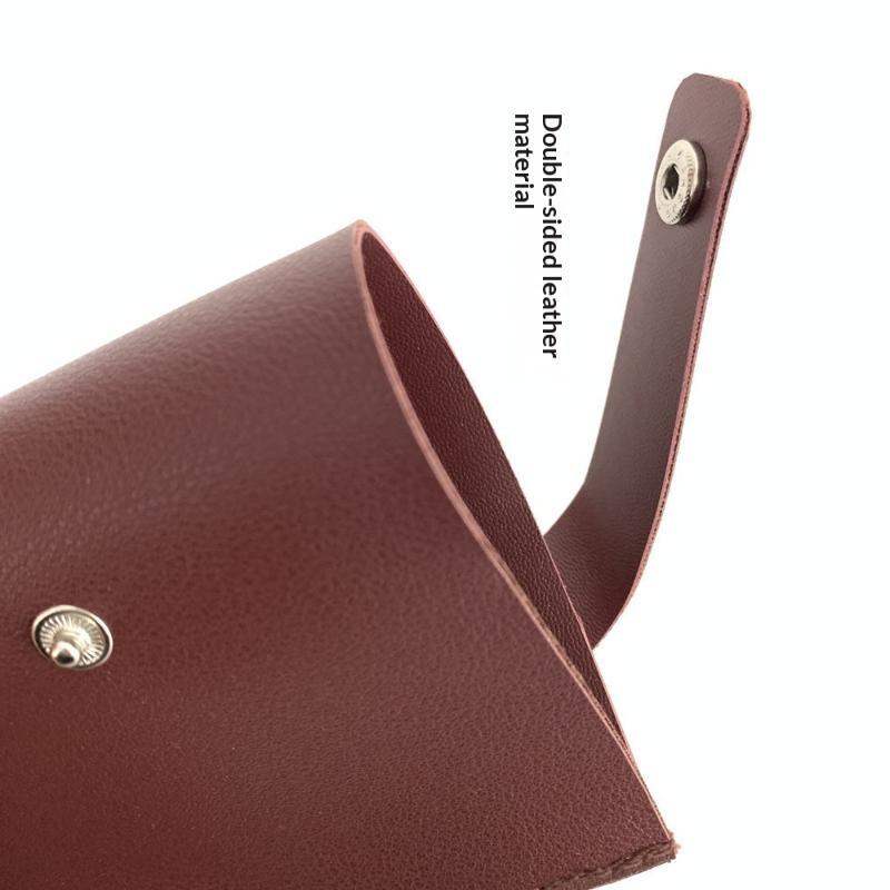 PU Leather Cleaver Protective Sheath Secure Snap Fastener Waterproof Durable for Home Kitchen Small Business Catering Use