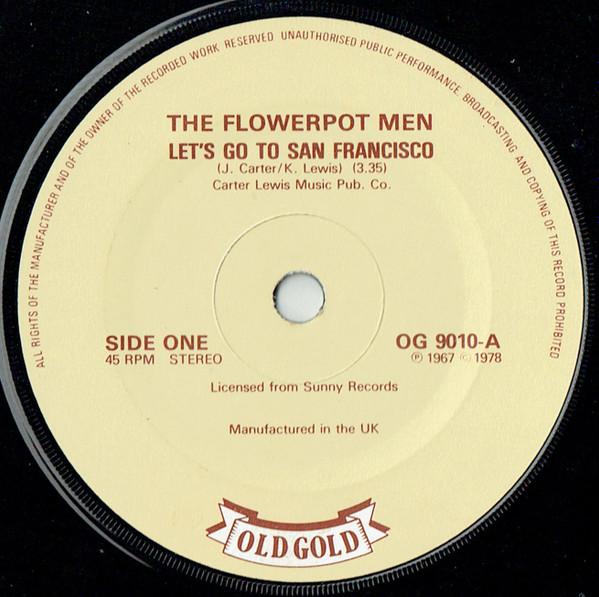 

7-дюймовий диск FLOWER POT MEN Lets Go To San Francisco Sweet B OG9010 Old Gold UK Pop Вживаний