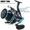 "Haoton Black Full Metal Spinning Fishing Reel for Sea Rod, Luya, Micro Fish - Big Reel DK"