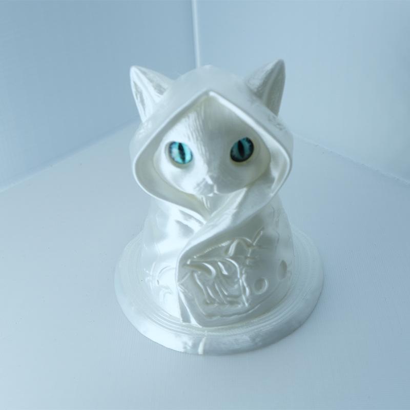 

Gothic Halloween Cape-Wearing Cat Ornament with Hat