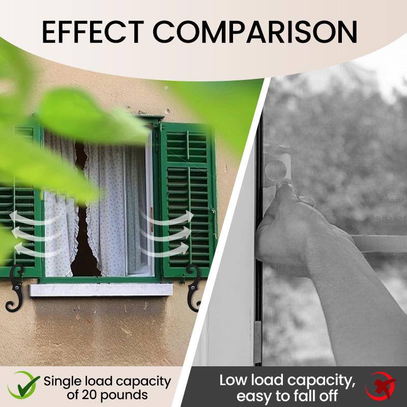 2Pcs Cast Iron Shutter Fasteners Simple Style Hardware Installation Sturdy and Durable Safe Material Portable Compact