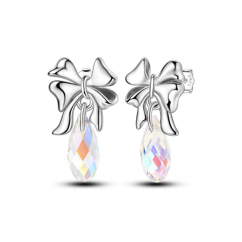 Zircon Earrings 925 Sterling copper Zircon Hoop Ear Studs Sparkling Pave Earring LOVE Wedding Gift For Women Anniversary