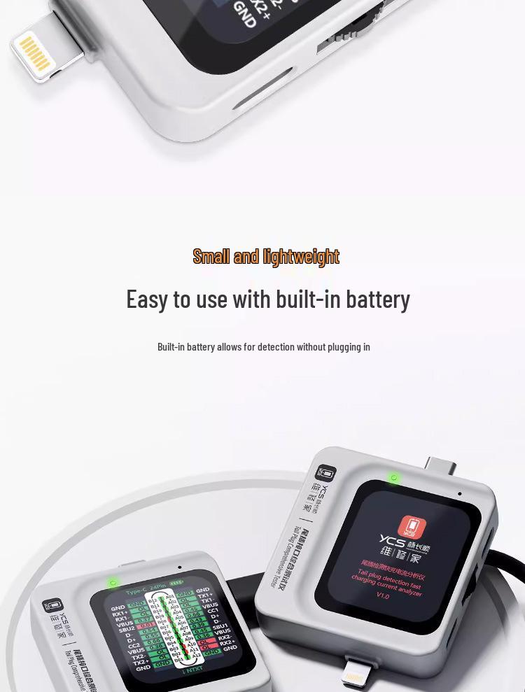 TNS360 Mobile Phone Tail Plug Tester - 3-in-1 Auto Scan Detection (30V)