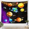 Galaxy Tapestry Outer Space Wall Tapestry for Boys Kids Universe Themed Tapestries Cute Cartoon Planet Rocket Print Wall Hanging