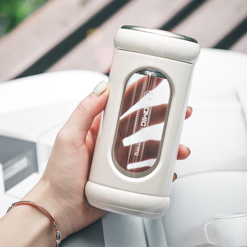 Temeike Trendy Mini Double-Layer Insulated Glass Cup