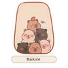 Cute Capybara Cartoon Hydrochoerus Universal Car Seat Cover Breathable Comfortable Cushion for Vehicle Seat Protection
