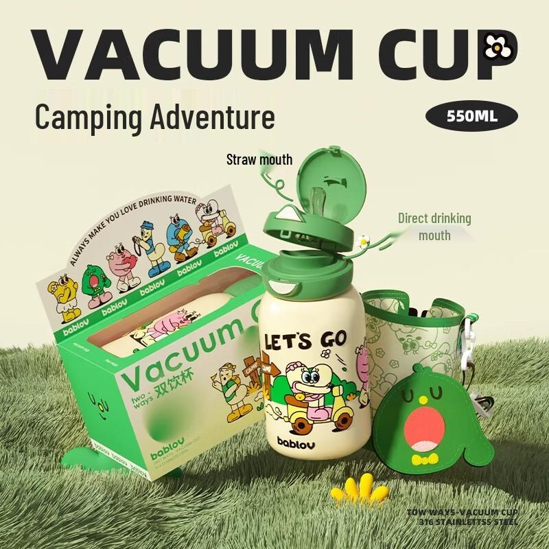 BABLOV Insulated Straw Water Bottle for Women