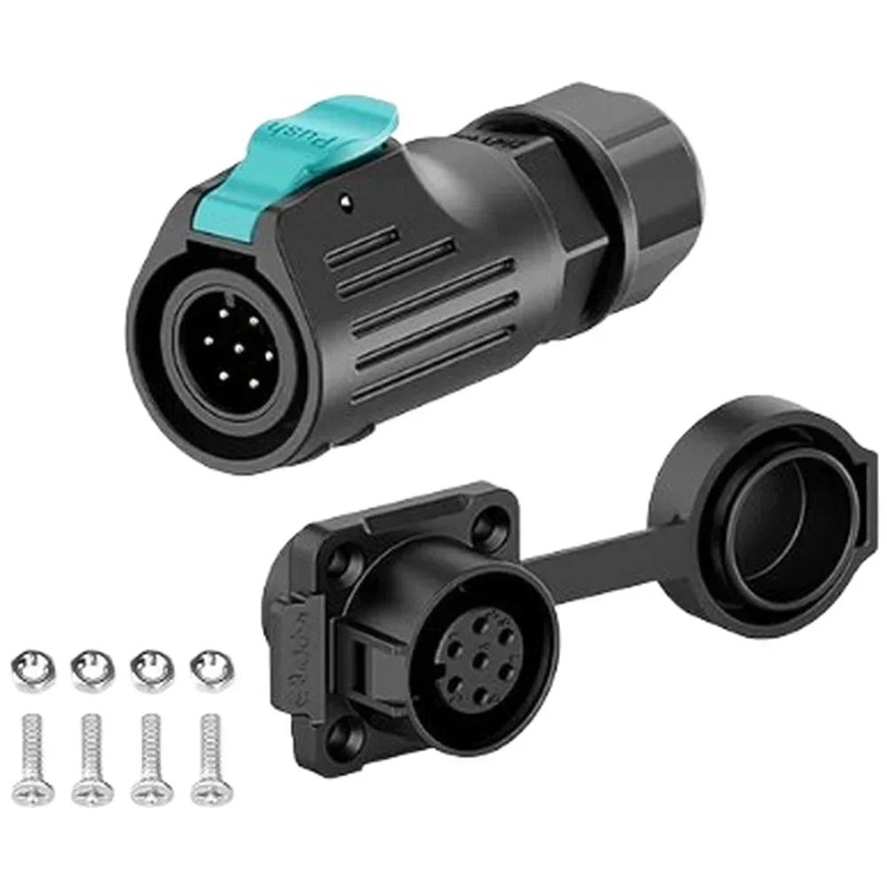 1set 7-pin, 8-pin Mother Seat And LP12 Connector Waterproof LP12 Connector Power Sensor 7-8P For LED Lighting Electronic Devices