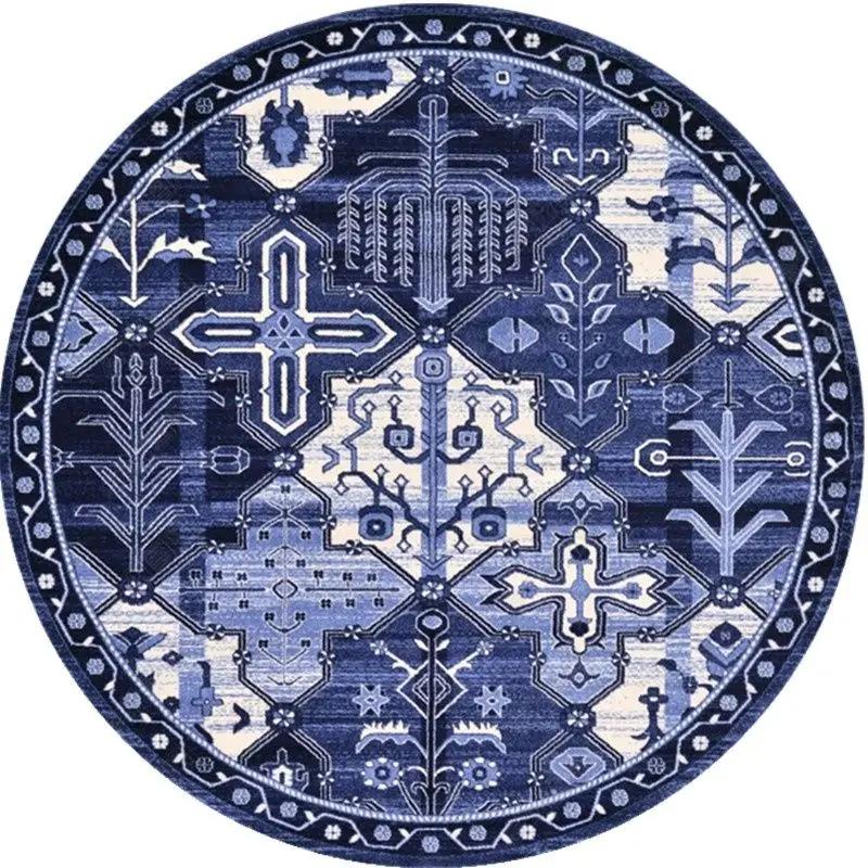 American Ethnic Bohemian Round Carpet Living Room Bedroom Decorate Coffee Table Rug Hanging Basket Computer Swivel Chair Mat