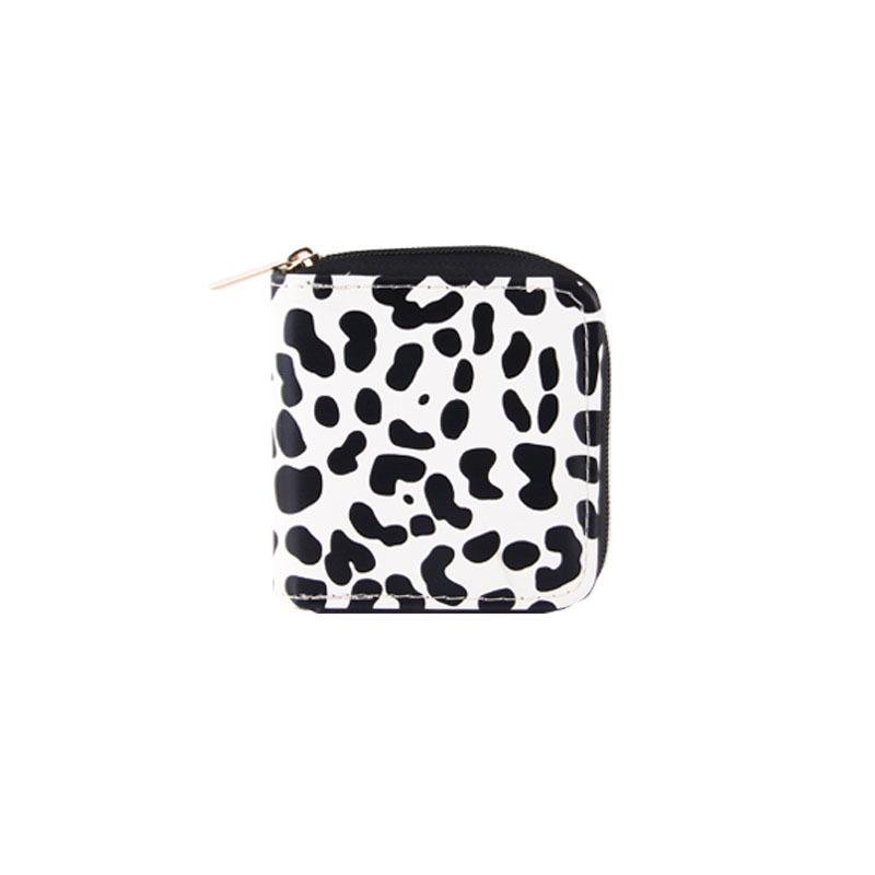 Kindergeldbörse Kuhmuster kurzer Reißverschluss kleine Geldbörse X Geldbörse Clutch Tasche