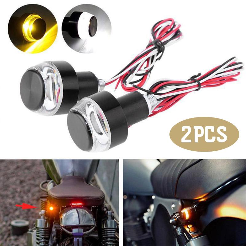 2pcs LED Motorcycle Handlebar Turn Signal Light Tail Flashing End Indicator 2pcs LED Motorcycle Handlebar Turn Signal Light Tail Flashing End Indicator