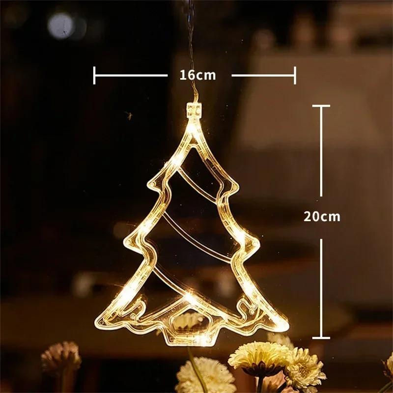 1~7 PCS LED String Light Hanging Ornaments Decoration For Window Home Xmas Navidad New Year Christmas  Lights Angel Pendant