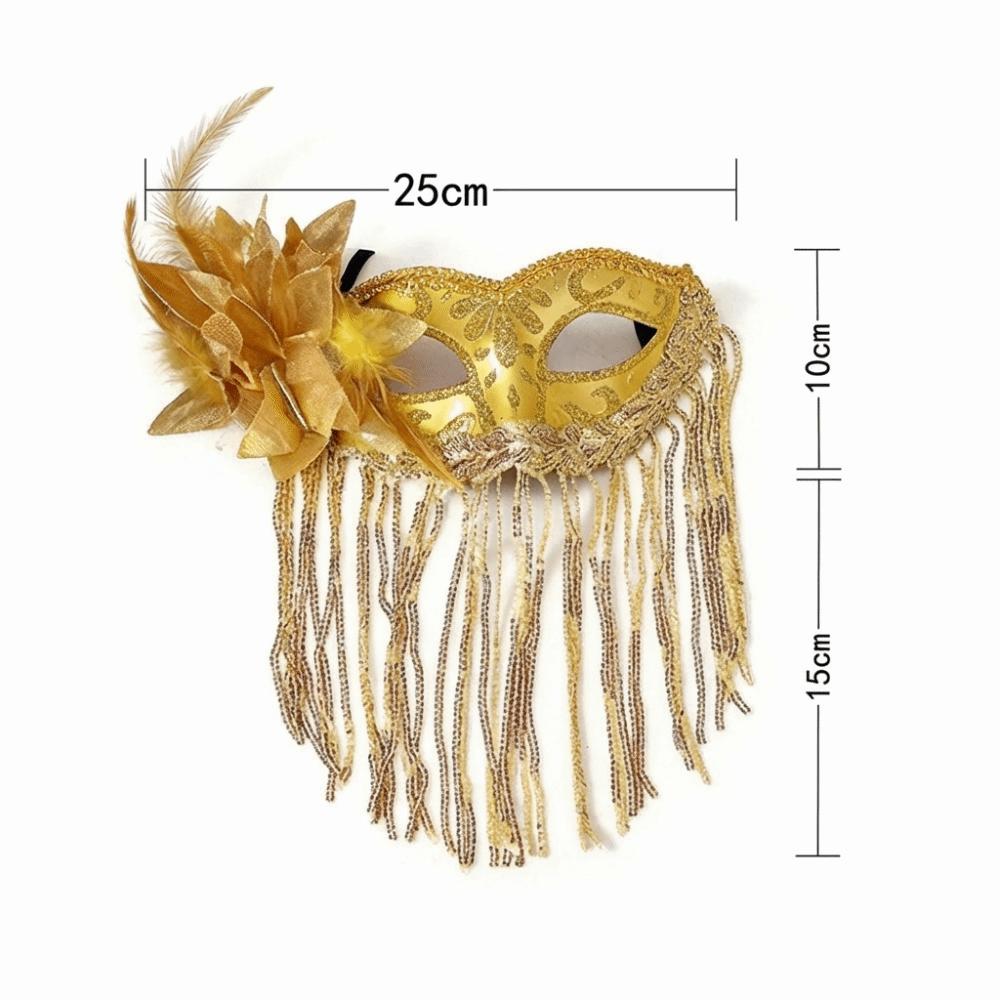Mysterious Half Face Mask Tassel Design Party Mask Fashion Fox Mask  Masquerade