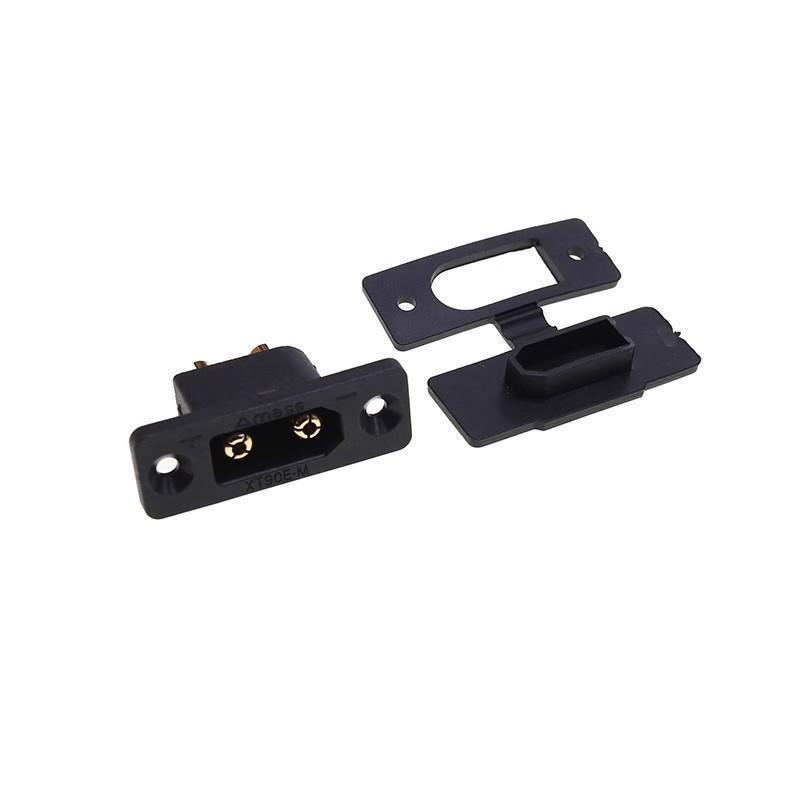 Amass XT90E-M Male Plug with Mounting Hole Gold-Plated High Current Battery Connector for Model Airplanes
