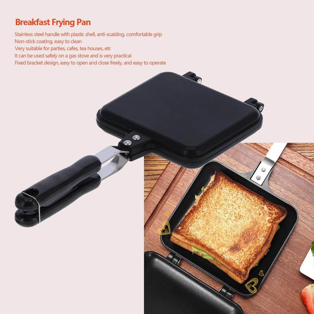 Breakfast Frying Pan Non-Stick Double-Sided Mold Pan Sandwich Bread Toast Baking Tool Double‑Sided Frying Pan Frying Grill Pan