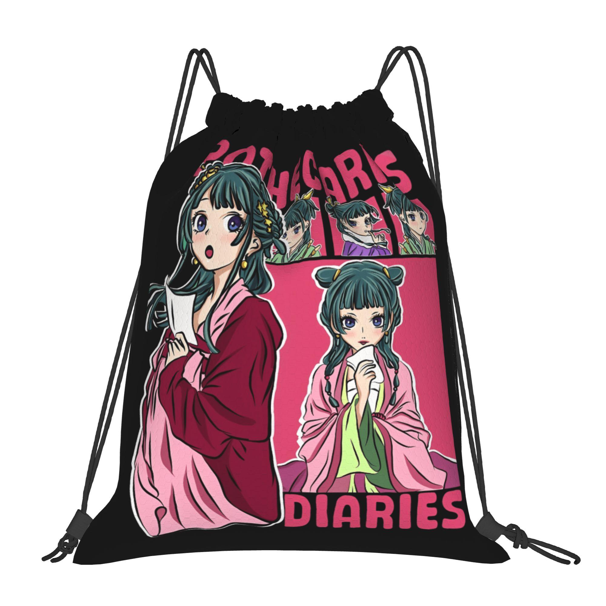 Sac à cordon de dessin animé Maomao Sac à dos rétro original résistant à l'eau Sacs à cordon Sac à dos de plage extérieur pour couple