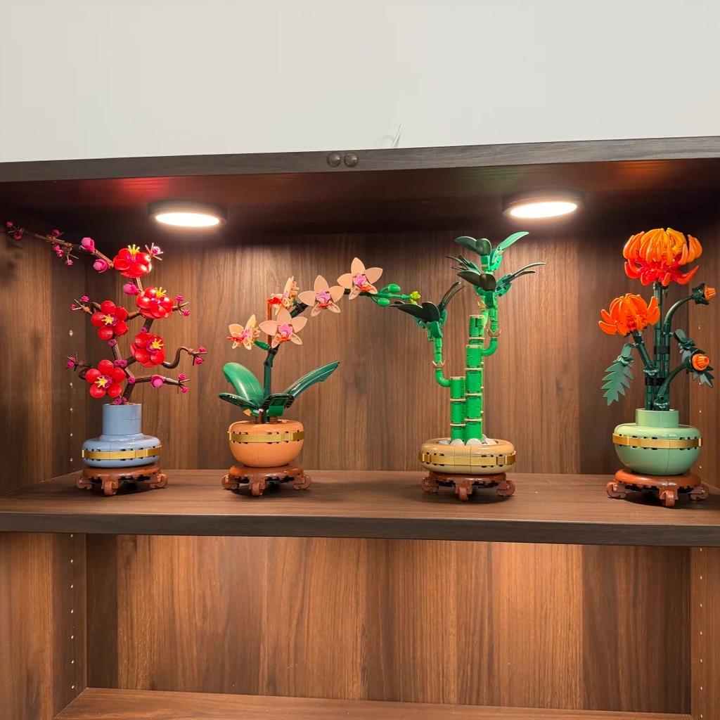 Blooming Flowers 10368 10369 10343 10344 Building Blocks Sets Compatible With Ed Particles Suitable For Christmas Gifts