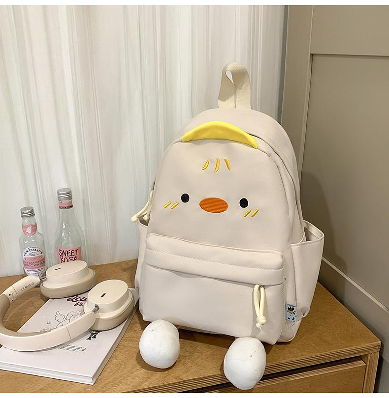School bag high value sweet cute ins cartoon chicken school bag casual commuting versatile