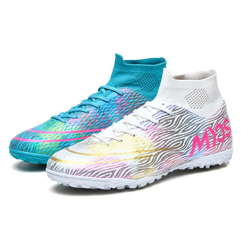 

Mandarin duck high-top football shoes men s broken nails older boys and students women s grass training shoes long nails 2025 45