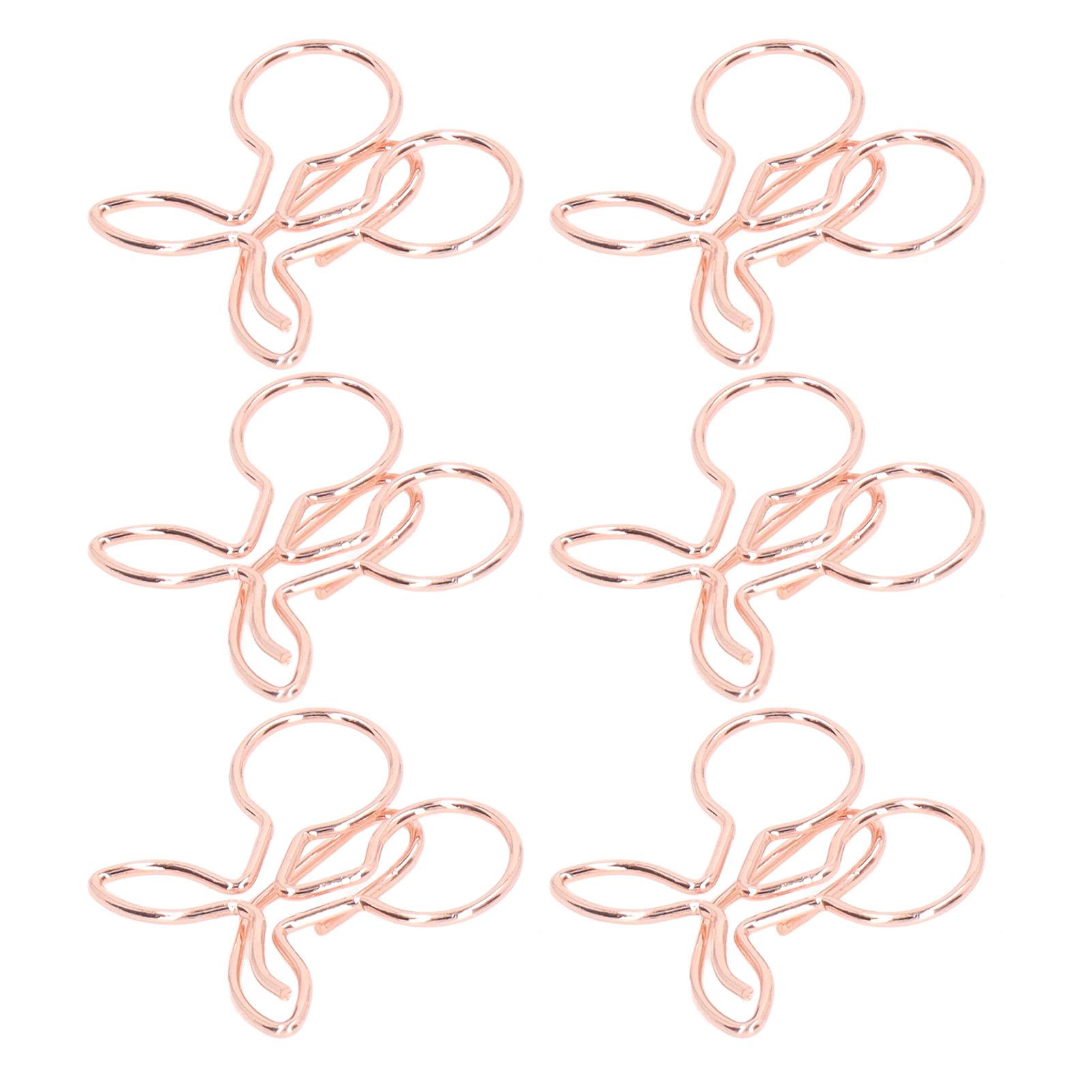 

100 шт. Скрепки для бумаги Портативные Милые Практичные Гальваническое покрытие Розовое золото Металлическая скрепка для бумаги Коробка Офис