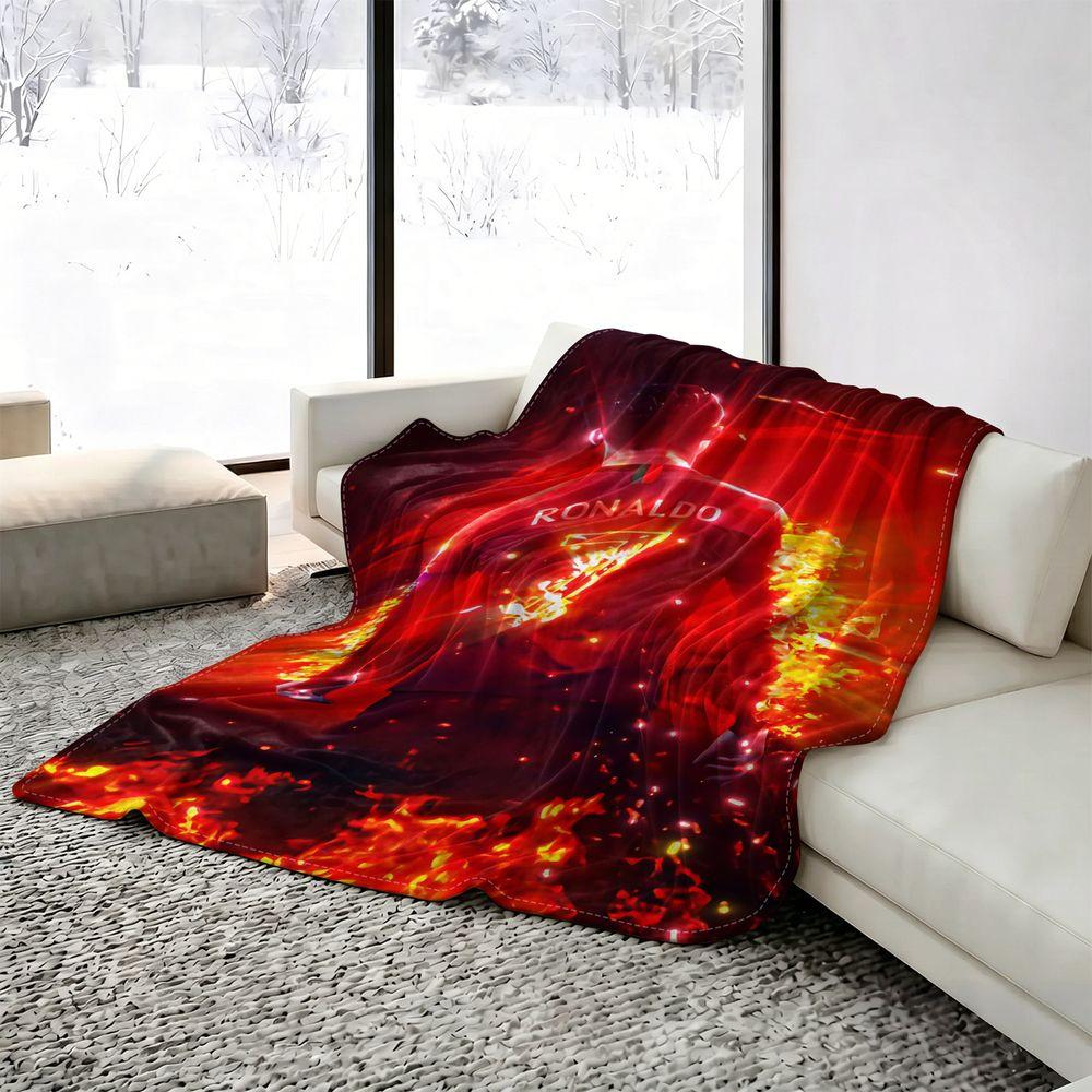 Soccer Star Cooling Blanket for Hot Sleepers Summer Cooling Throw Arc-Chill Cool Fiber Lightweight Bedding for Fans 100cmx150cm