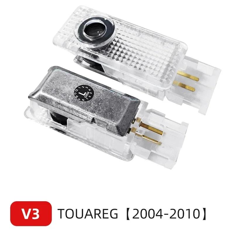 New 2pcs LED Car Door Logo Welcome Light Ghost Shadow Courtesy Projector For Volkswagen Sagitar Passat TIGUAN TOUAREG Toura