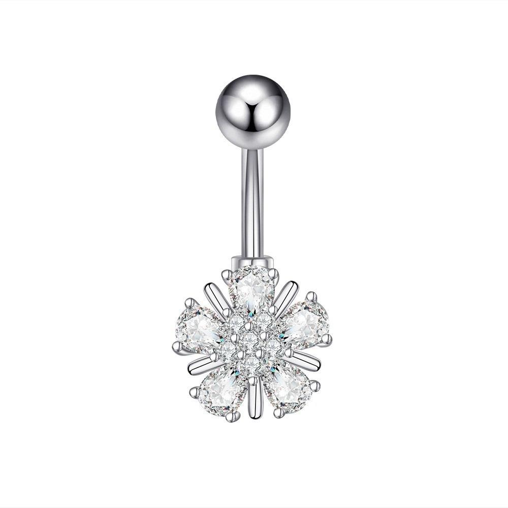 Butterfly Belly Piercings Stainless Steel Zircon Navel Ring Fashion Belly Button Rings  Girl