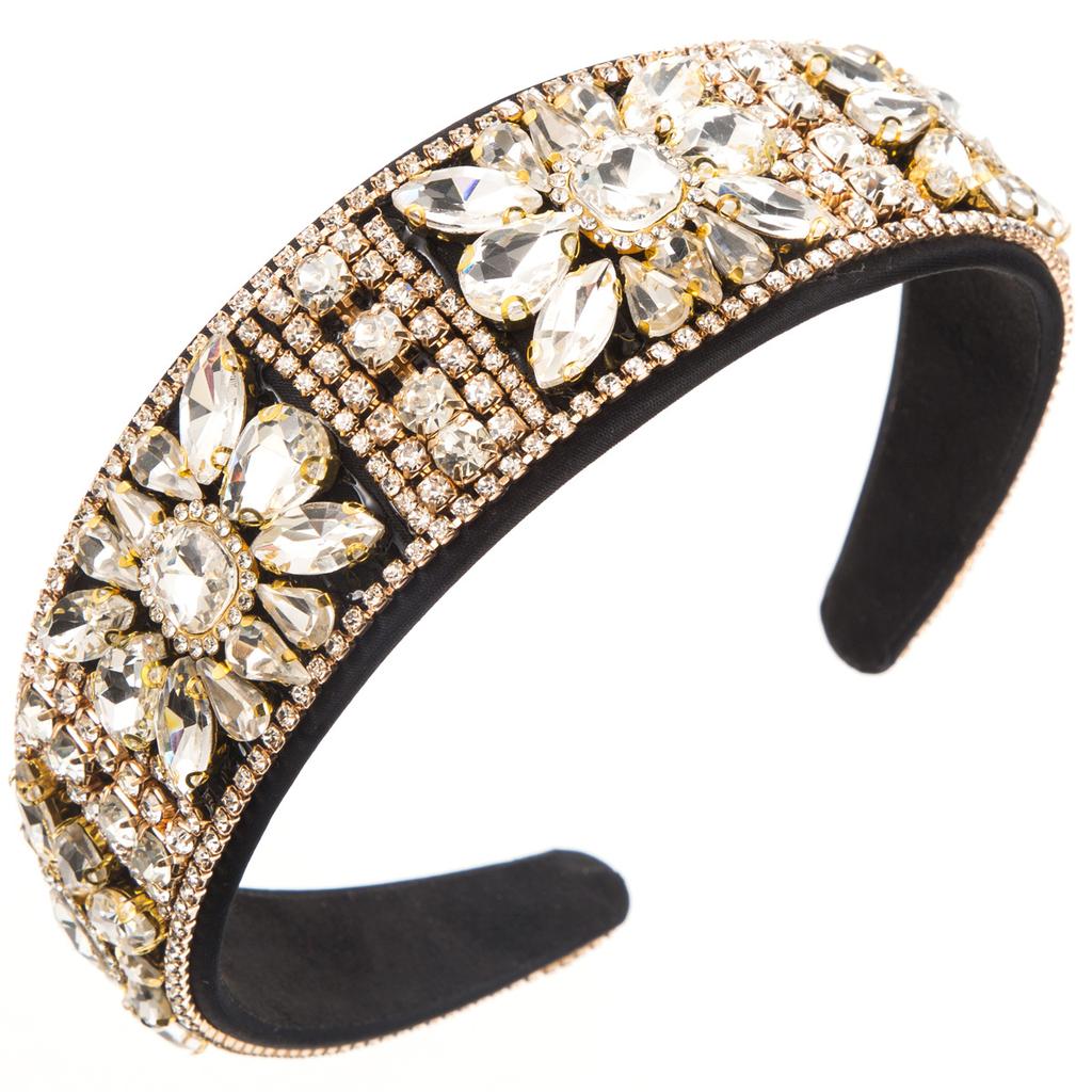 Ins Fashion Gold/Silver Pearl Hair Band Luxury Baroque Rhinestone Headband Girls Sweet Headwear Hair Accessories