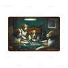 Dog Playing Poker Game Game Poster Tin Sign Cafe bar Home Wall Art Decoration Retro Metal Tin Sign 8x12 inch