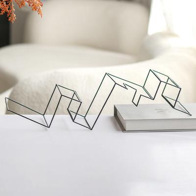 Modern Minimalist Art Lines Abstract Geometric Metal Ornaments Living Room Study Entrance Model Room Home Decorations