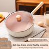 Maifan Stone Non-Stick Induction Cooker Pot for Instant Noodles, Baby Food, and Milk; Yukihira Pan, Food-Grade.