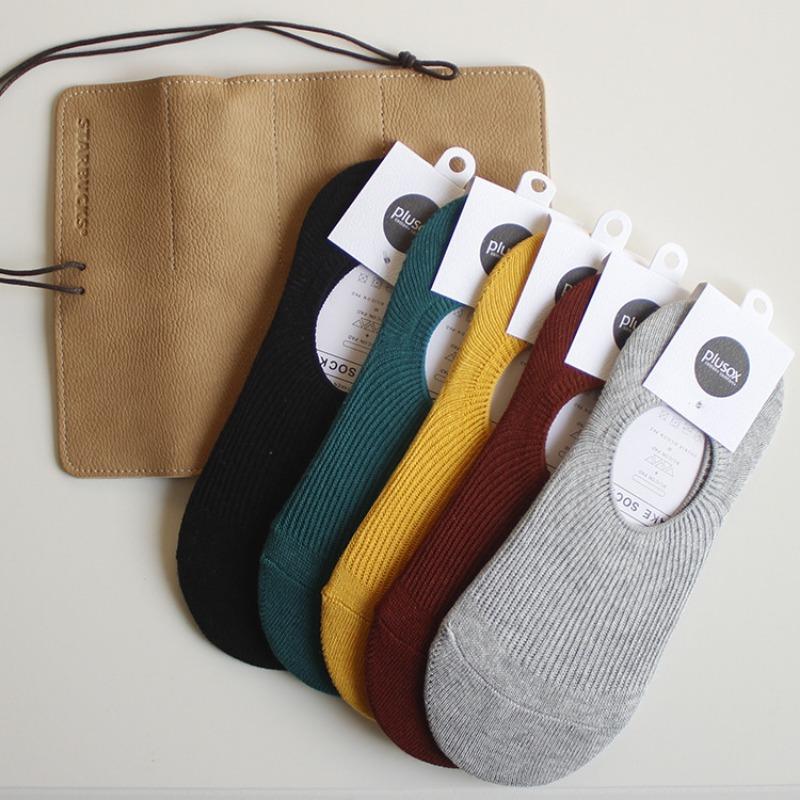 Cotton Socks, Women's Socks, Double-needle Shallow-mouthed Invisible Socks, Soft and Comfortable, with Silicone Anti-slip Heel