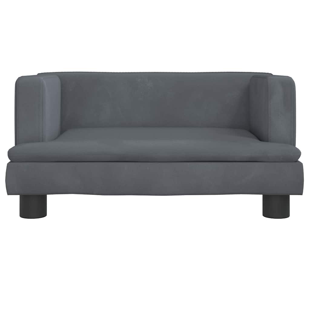 Dog Bed Dark Gray 60x40x30 cm Velvet
