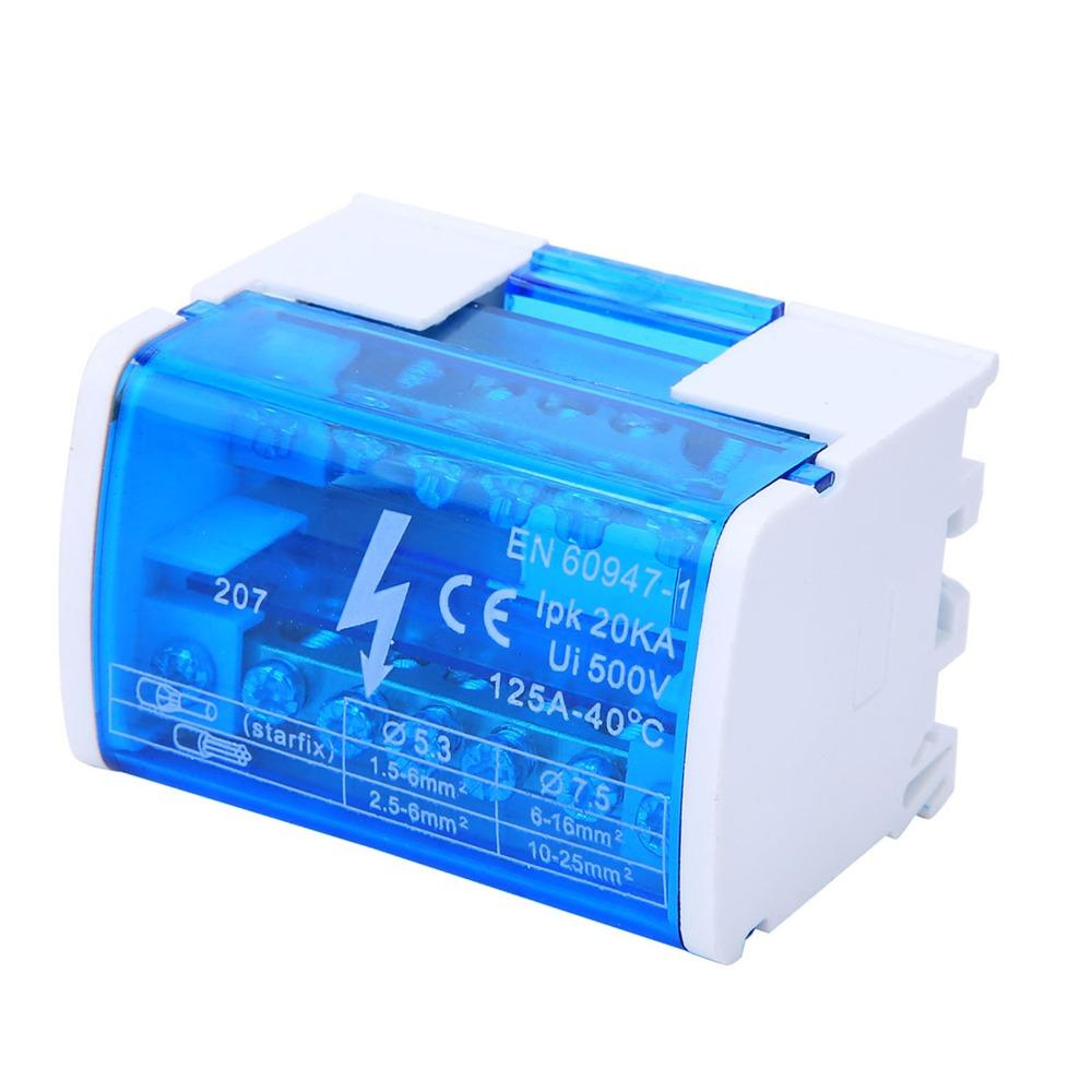 207 Din Rail Terminal Block Distribution Box 125A Distribution Box Electrical Distribution