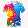 Sommer Batik T-Shirts Graffiti Farbe 3D Druck Kinderkleidung Kurzarm Mädchenkleidung Harajuku Kinder T-Shirt Jungen Oberteile