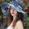 Wide Brim Bucket Hats Folding Straw Hat Fashion Beach Hat  Women