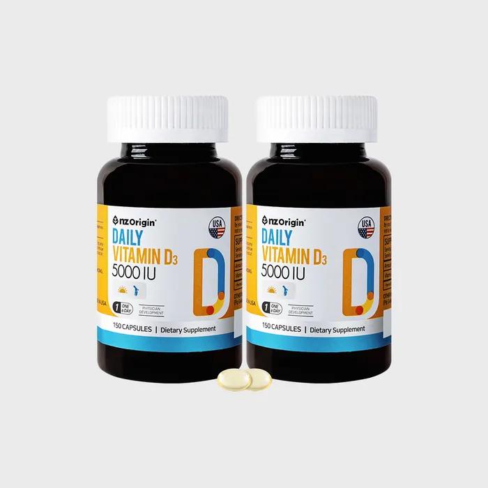 

Daily Vitamin D3 5000IU (150 capsules) X 2 bottles