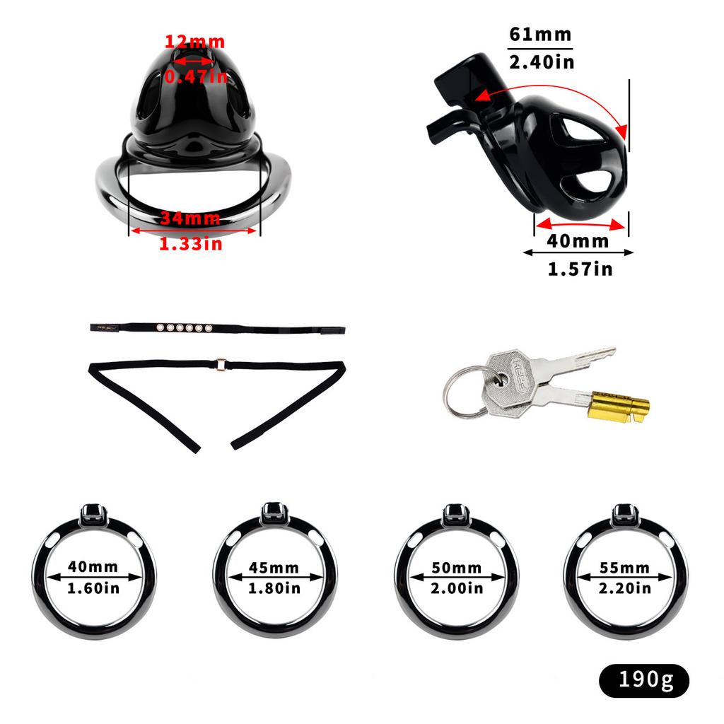 Resin CB Lock Chastity Lock Male Penis Cage Chastity Gay Sex Toys Cock Ring Urethral Chastity BDSM