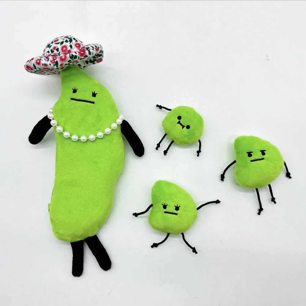 31Cm New Secret Staycation Plush Toy Edamame Family Doll Cute Cartoon Stuffed Soft Toy Birthday Christmas Gift For Children