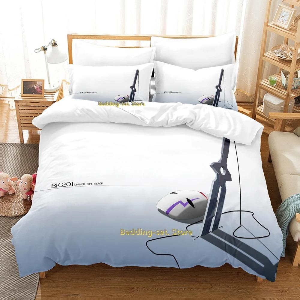 Comfortable Anime Print Bedding Set With Duvet Cover And Pillowcases Single Twin Full Queen King Sizes For Adults And Kids