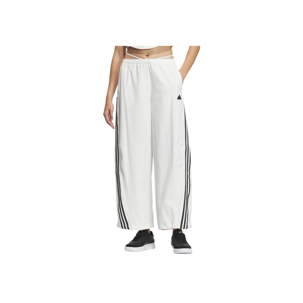 adidas Calça Casual Aeroready Solta Confortável com Cordão Punho Ajustável Calças Femininas Han-Jade-Branco Preto JJ1119