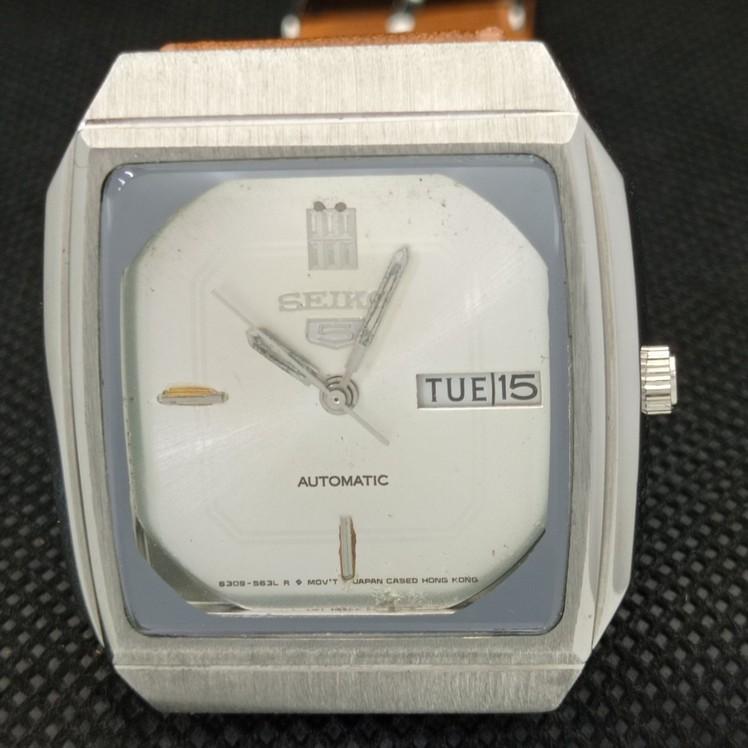 Gebrauchte Vintage Seiko 5 Automatik 6309A Japanische Herrenuhr mit originalem Zifferblatt a415739-2