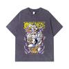 275 GSM Washed T-shirts 100% Cotton One Piece V64 Luffy Lucci Print Unisex Heavy Cotton T Shirt