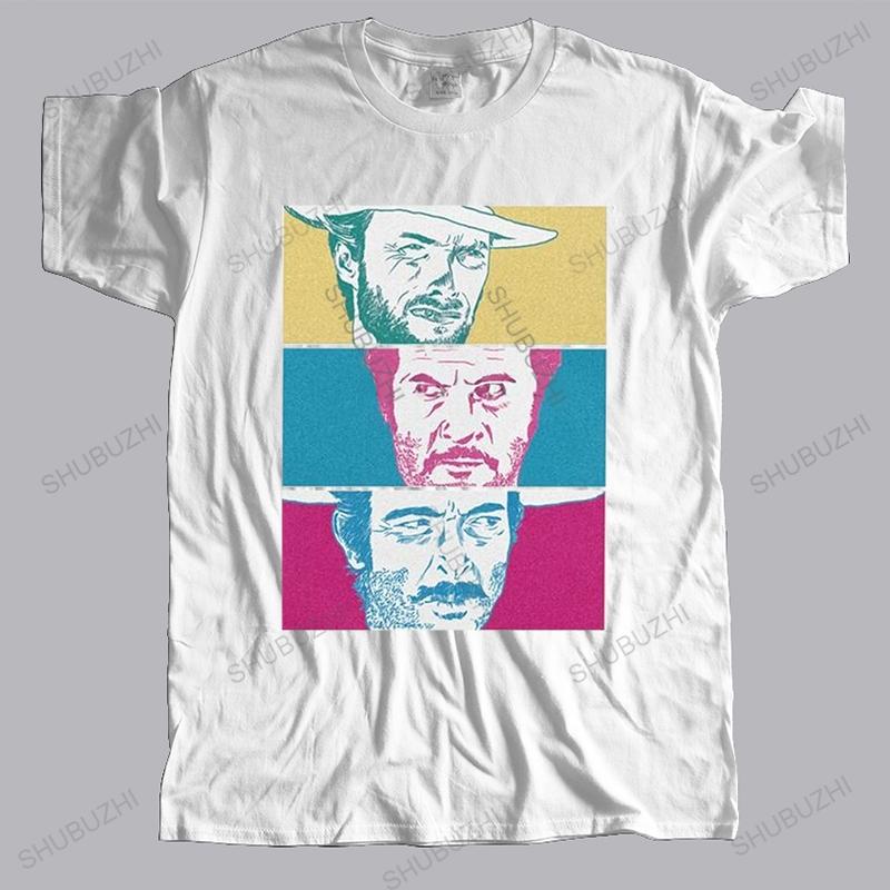 

Fashion The Good The Bad And The Ugly T Shirt Unisex Pure Cotton Tshirt Handsome Tee Top Short Sleeved buono brutto cattivo Tshir S