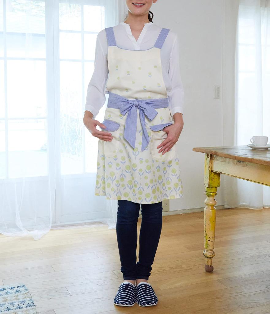 Apron Flare Apron AP42321 CR [Hima Japan] M-L (length 75cm)