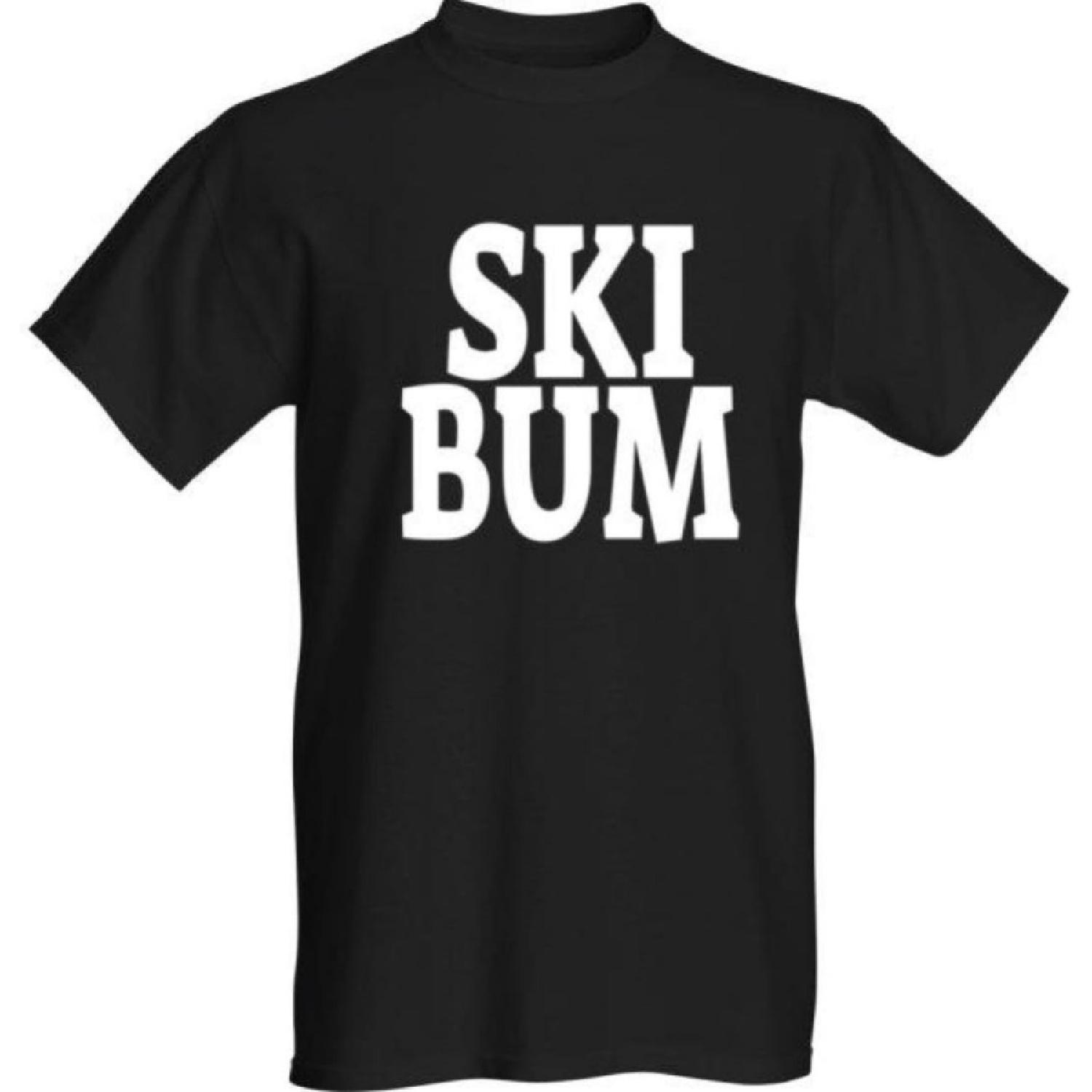 Classy Canuck Ski Bum T-Shirt - White Text S