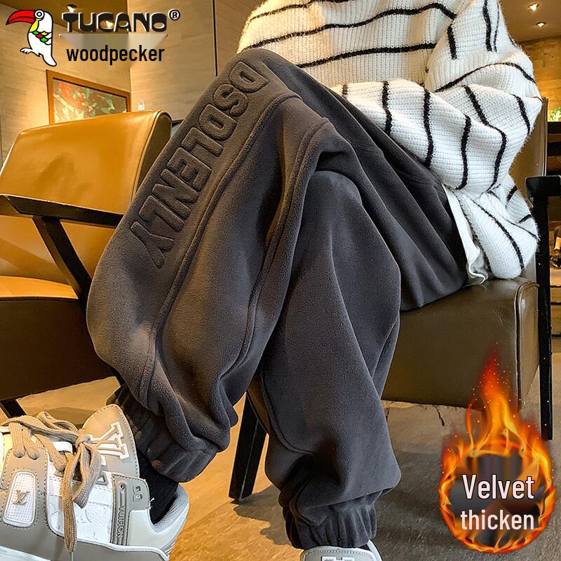 

TUCANO Men s Autumn/Winter Fleece-Lined Jogger Pants XL