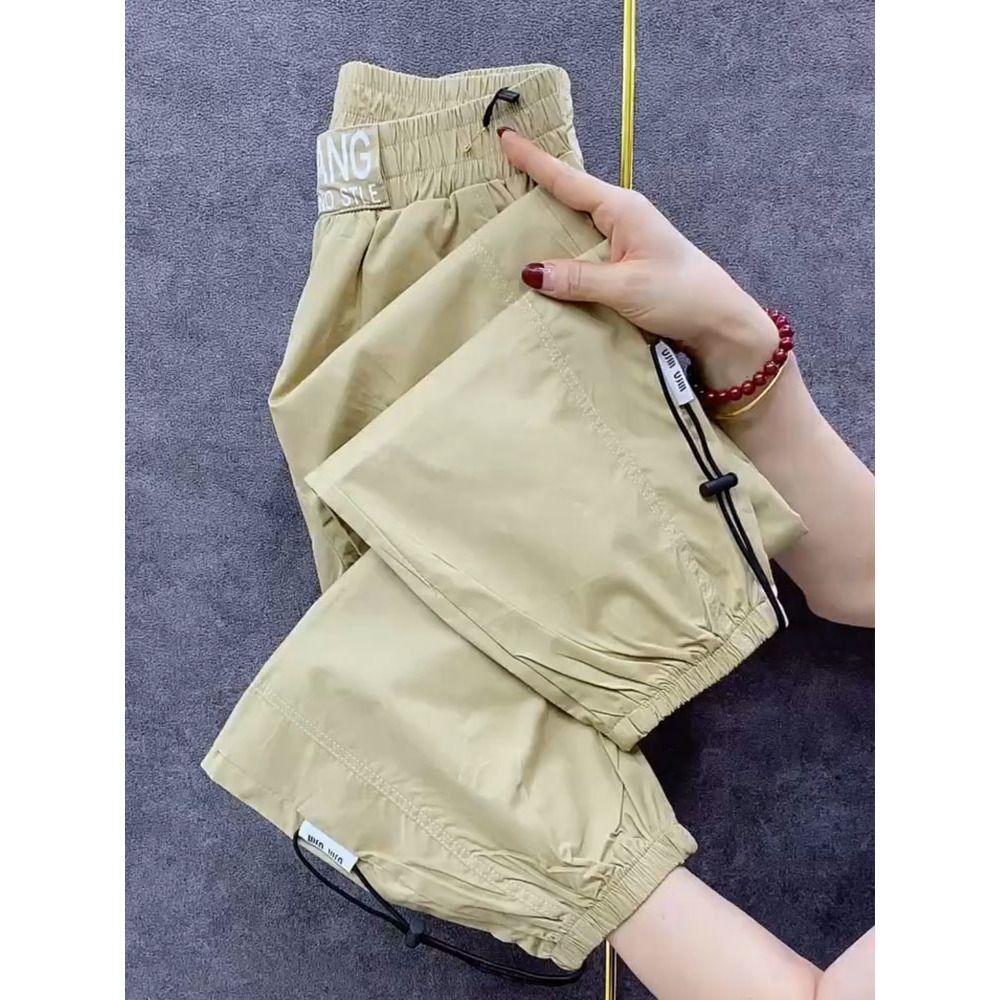 Women's 2026 Quick-Dry Ice Silk Tapered Harem Pants: Breathable, Lightweight, Casual Sportswear