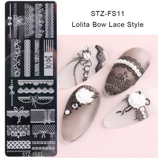 Nail Stamping Plate Various Patterns Clear Engraved Rust-Proof Polish Printing Flowers Nail Art